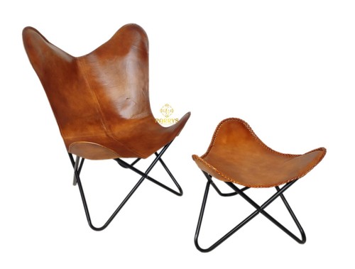 Set leather butterfly chair - set,