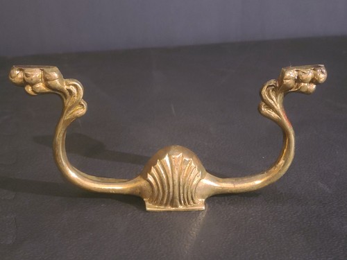 Antique brass bed finial - bed,