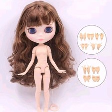  1/6 BJD Factory Blythe Doll with extra hands Jointed Body Nude Matte Face