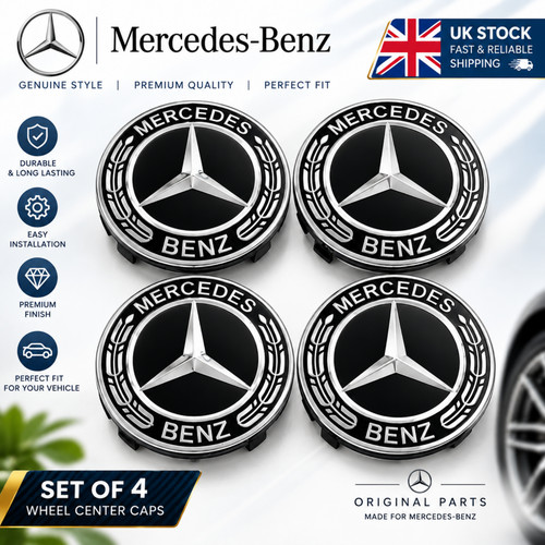 Mercedes black alloy wheel - black,