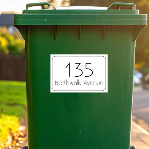 Personalised recycling wheelie - personalised,