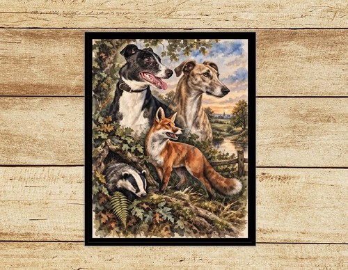 Hunting dog wall art print - art,