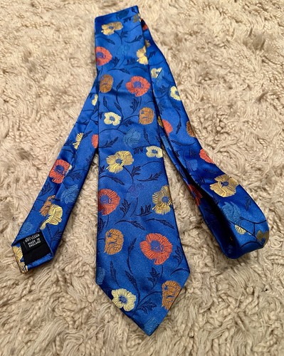 Duchamp men silk tie blue - tie,
