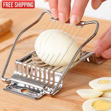 Boiled Egg Slicer Stainless Steel Heavy Duty Egg Chopper Cutter Kitchen Tool