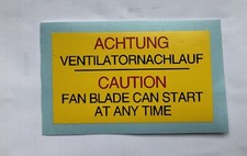 Vauxhall Engine Fan Warning Sticker Nova Astra Calibra Corsa Vectra Cavalier