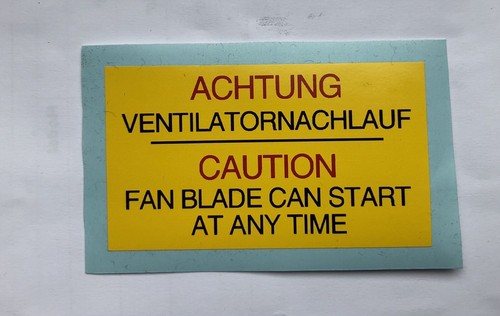 Vauxhall engine fan - fan, warning