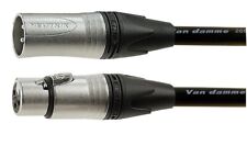 Van Damme Microphone Cable Balanced Lead Male to Female XLR Neutrik Plugs Black