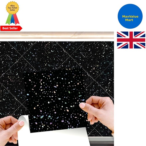 Glitter black peel stick - black,