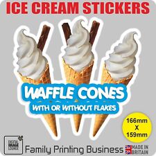 ICE CREAM VAN Stickers - Cones - Tubs - Sundaes - Soft Drinks - WAFFLE CONES