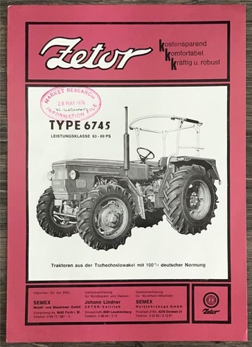 Zetor type 6745 tractor - 6745,