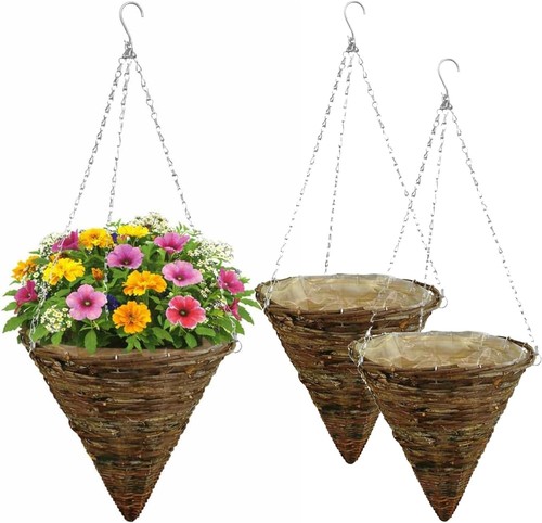 Hanging baskets wicker - hanging,
