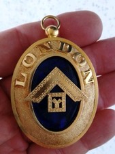 Superb LONDON GRAND RANK Masonic Antique SILVER GILT Collar Jewel  Vgc