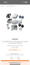 2x sets of fadini combi 740 automated electric gate 175 rotation kits