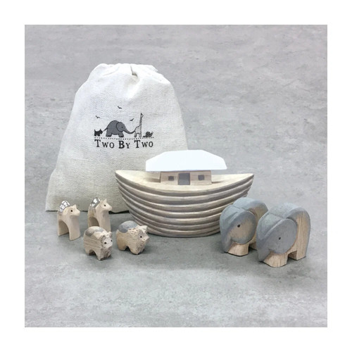 Wooden noah ark set - ark, with