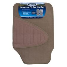 Equip Car Floor Mat Universal Fit Anti-Slip Classic Carpet Set of 4 - Beige