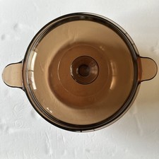 Pyrex Visions Amber Dutch Oven 4.5L Stock Pot Corning USA Brown 5Qt Vision Ware