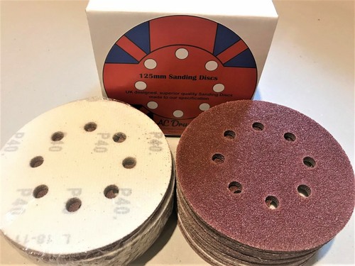 125mm punched sanding discs - 125mm,