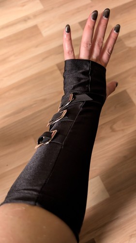 Goth punk buckle gloves - punk,