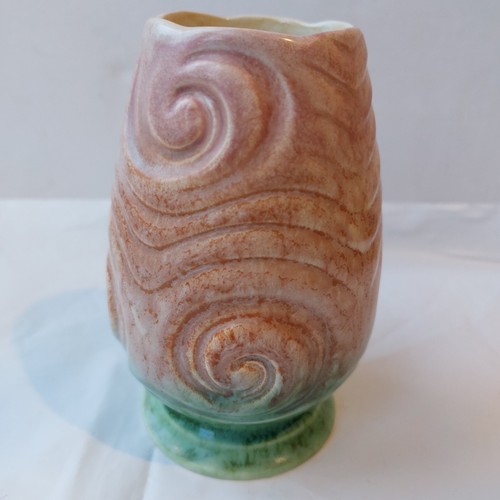 Sylvac vase green brown tan - green,