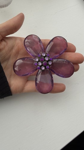 Vintage brooch large - , purple