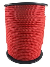 12mm Red Braided Polypropylene Rope x 250 Metres, Paracord Drawstring Camping
