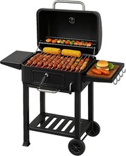 Large BBQ Charcoal Grill Outdoor: Barbecue and Smokers Barrel Oil Drum Grill for