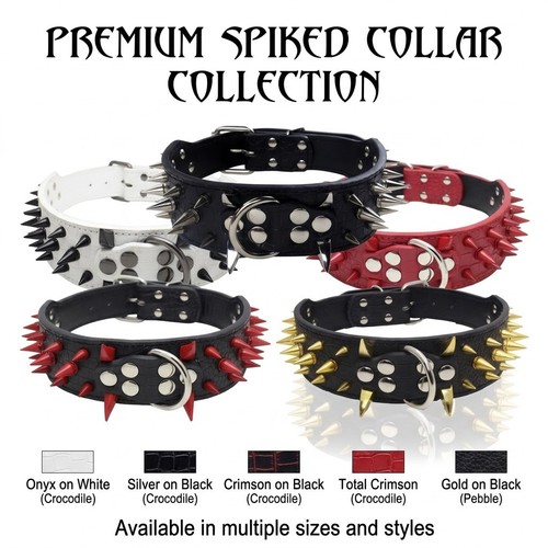 Wide spiked studded leather - spiked,
