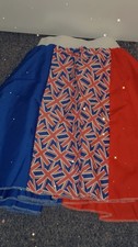 Union Jack Fancy Dress Skirt Red White Blue