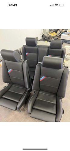 Bmw e30 black leather front - black,