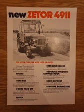Zetor - 4911 Tractor - Sales Brochure - Very Good Condition
