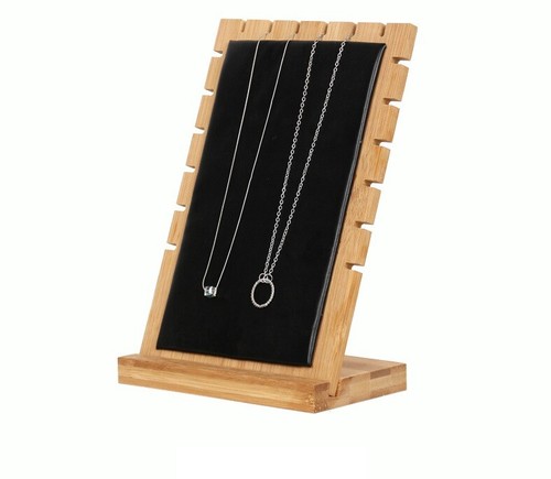 Necklace display stand bamboo - necklace,