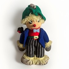 Vintage Hand Knitted Jean Greenhowe Scarecrow Sam Plush Doll/Toy Collectible 16”