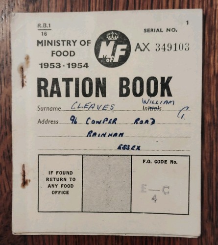 Ration book william - william, cleaves