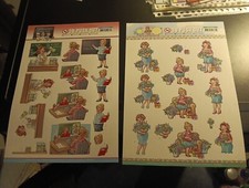 2 SHEETS  3D DIE CUT NO SCISSORS NEED NEW (PO13)   YVONNE CREATIONS 