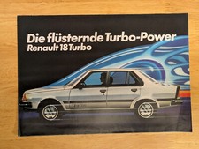 Renault 18 Turbo 1980 Brochure