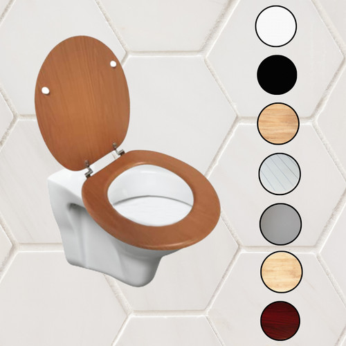 Universal toilet seat wooden - seat,