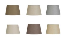 Linen Texture Fabric Drum Lampshade Table Ceiling Light Shade 8 10 12 14 16 Inch