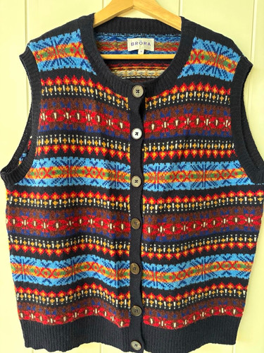 Brora fair isle waistcoat - brora,