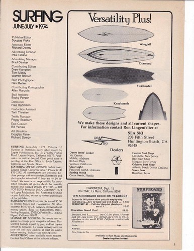 1974 sea ski surfboards - 1974,