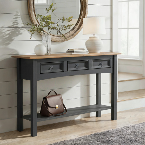 Corona console table - console, charcoal