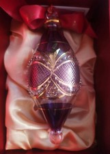 Exquisite Victorian Christmas Oblong Twist,Purple And Gold,L