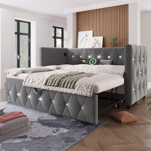 Daybed velvet sofabed 3ft - sofabed,