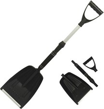 Snow Shovel Extendable Aluminium Telescopic Handle Plastic Lightweight 68-86cm