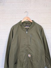 Carhartt XXL Rugged Flex Crawford Khaki Green Bomber Jacket