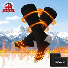 Electric Heated Socks Rechargeable 5V 5000mAh Battery Unisex Winter Foot Warmer!