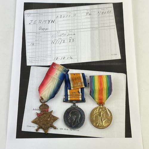 Ww1 mons star medal trio - ww1,
