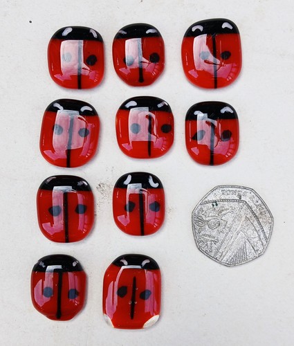 Fused glass mosaic tiles - glass,