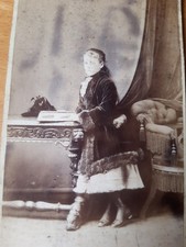 CDV Girl Photo Album Fur Trim