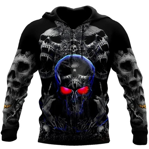 Vintage skull print hoodies - skull,