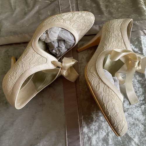 Ivory lace and satin - and, shoes